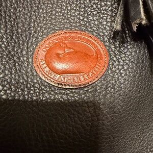 Vintage Dooney & Bourke Navy and Brown Leather Women’s Purse